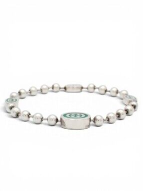 Gucci GG 925 Silver Ball Bracelet Unisex